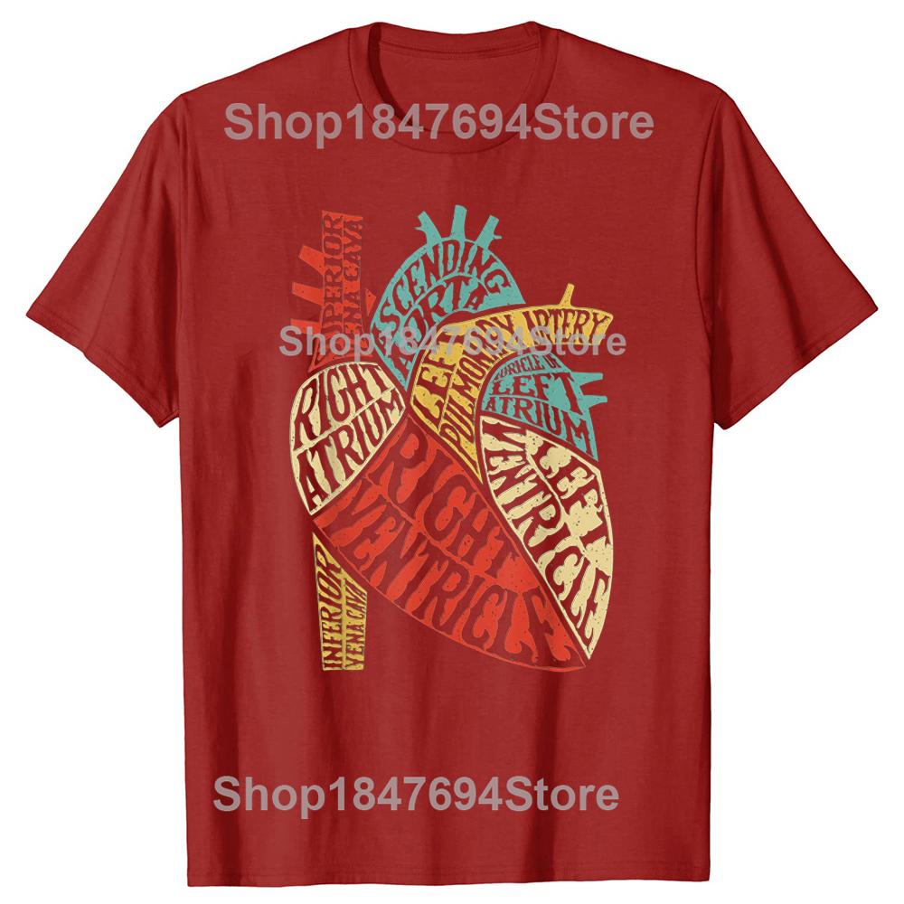 Funny Heart Anatomy Science Biology Biologist T Shirt Graphic Cotton Streetwear Short Sleeve Birthday Gifts Summer Style T-shirt