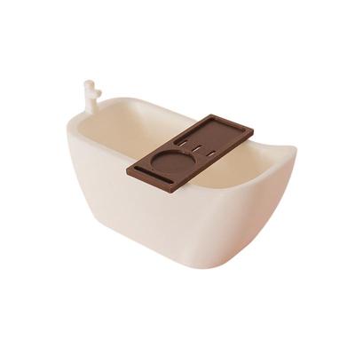 1/12 Bebek Evi Minyatür Simülasyon Küvet Tepsili Model Bebek Evi Banyo Mobilyası Dekorasyonu Bebek Evi Oyuncakları