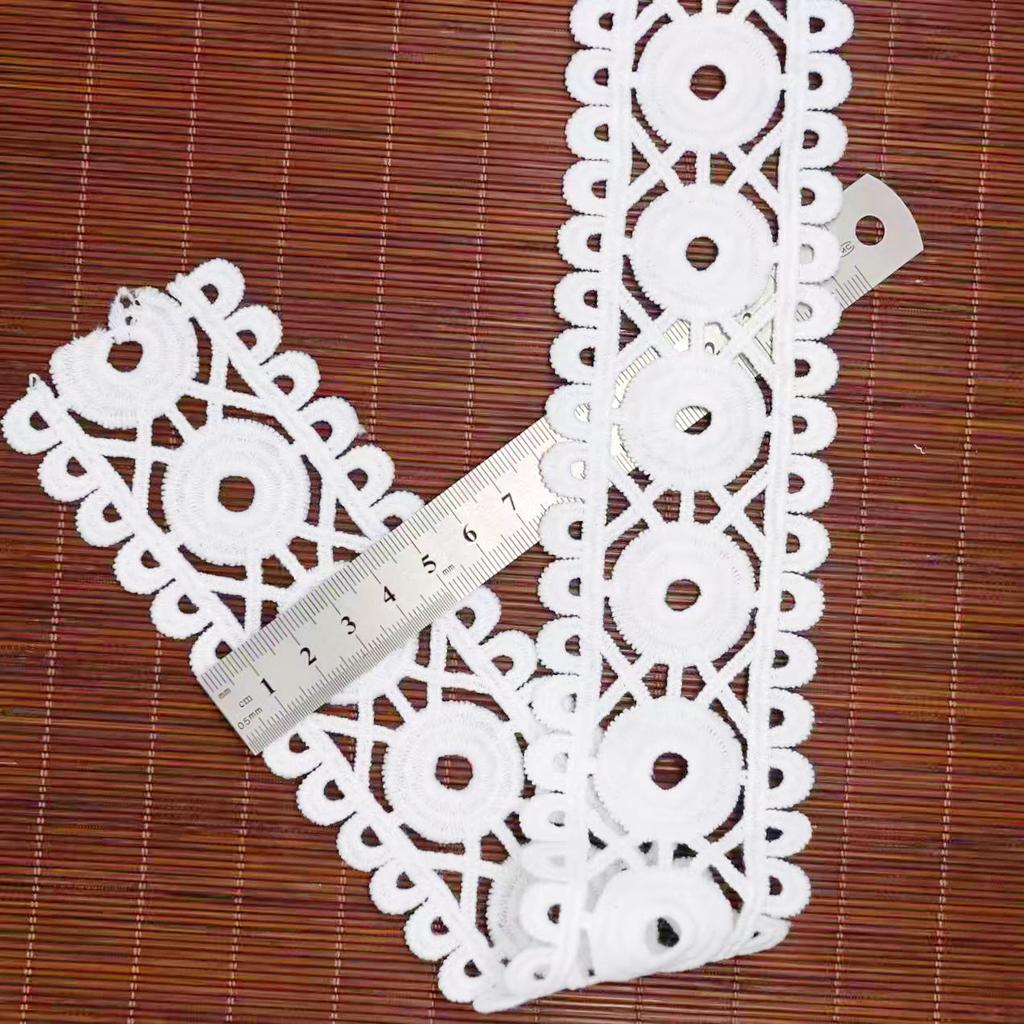 Exquisite Circle Milk Silk Water-Soluble Embroidery Diy Handmade Clothing Accessories Home Textile Accessories Lace
