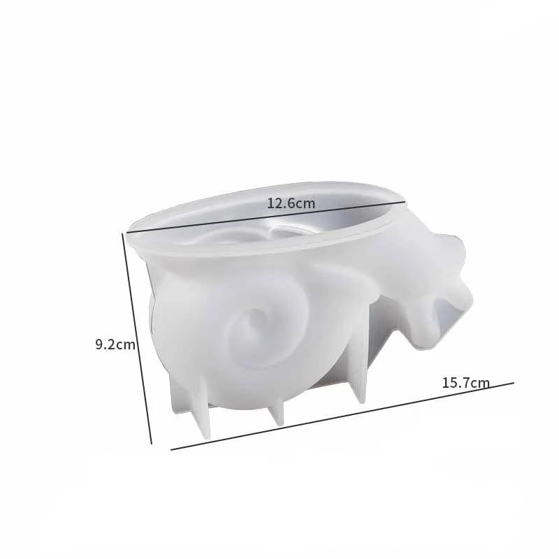 

DIY Кристалл капельный клей Большая улитка украшение стола смола гипс 3D стереоскопическое украшение силиконовая форма животное силиконовая форма