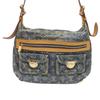 Louis Vuitton 06 M95049 Monogram Denim Baggy PM Long Strap Shoulder Bag blueUsed