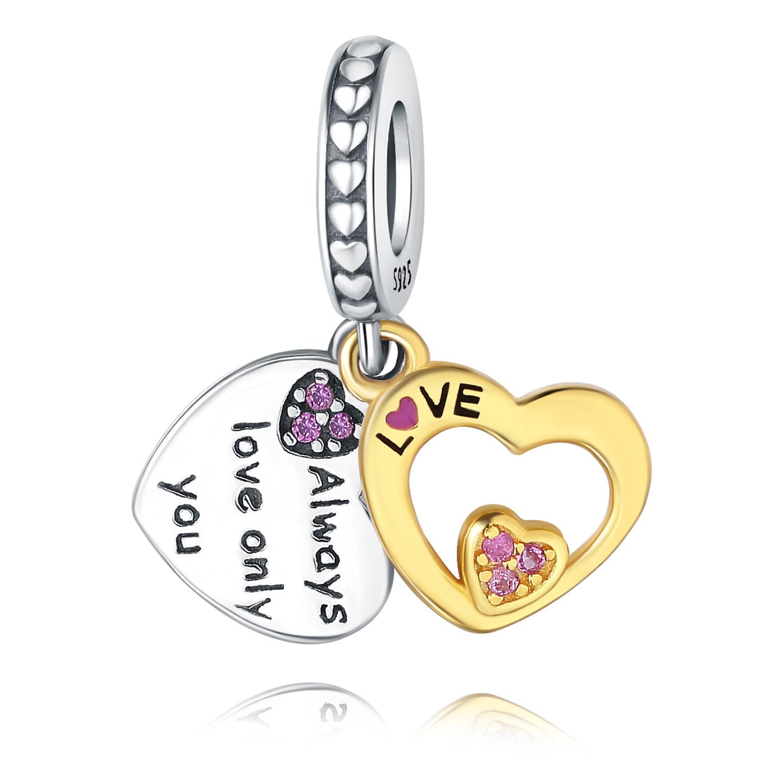 

Bead Components Copper Metal Charm Bead Components Authentic Original Hollowed-out Heart Pendant Bead Component Bead Components Compatible With