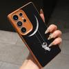 Samsung A07 Xiaomi Redmi 13C 14C for iPhone 17 Pro Max Infinix Realme Phone Cases Soft Brown Leather Pattern TPU Case NY60 Space Astronaut Skate Moon