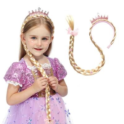 Princeznovské šaty Paruky Zapletené vlasy Paruka Rapunzel Halloweenský kostým Paruka Narozeninová oslava Cosplay Čelenky Dámské pokrývky hlavy