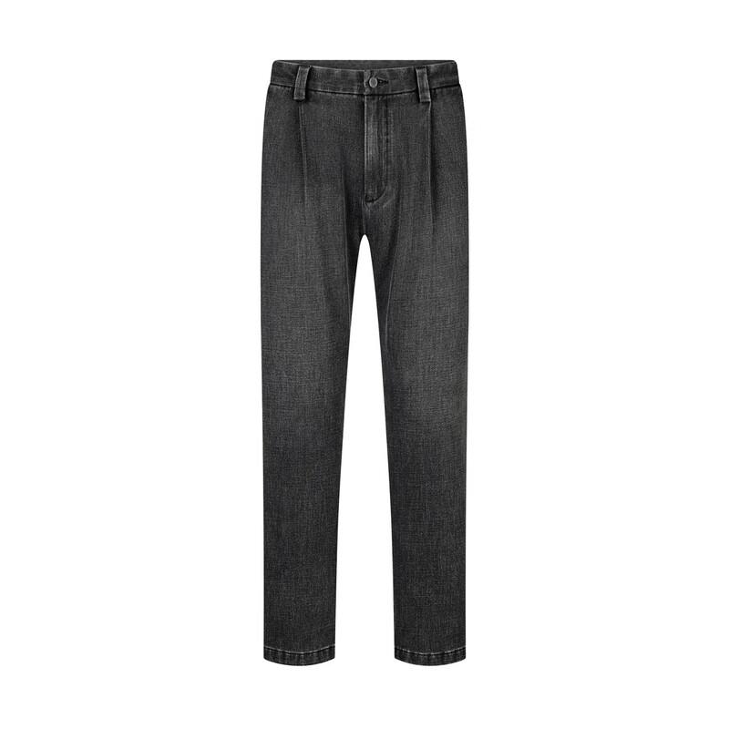Qipai Men's Relaxed Fit Straight-Leg Ankle Jeans