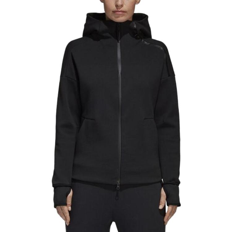 adidas Loose And Comfortable Sports Jacket Women Jackets Black BR1933
