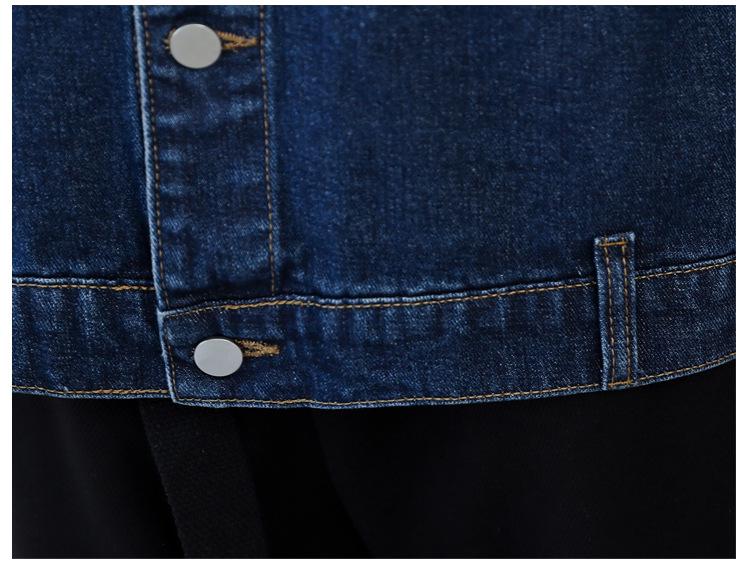 Jachetă Denim Damă Mărime Mare - Stil Hong Kong de Primăvară și Toamnă