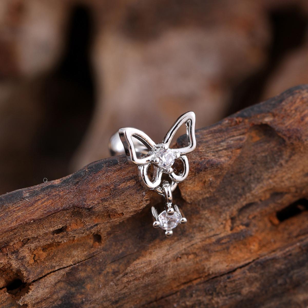 

Набор из 10 серег для хряща средней части хеликса, трагуса, конха, 20G, гипоаллергенная хирургическая нержавеющая сталь, циркон, женские пирсинг-украшения 0.8*6*4mm&Ear Tragus Earring