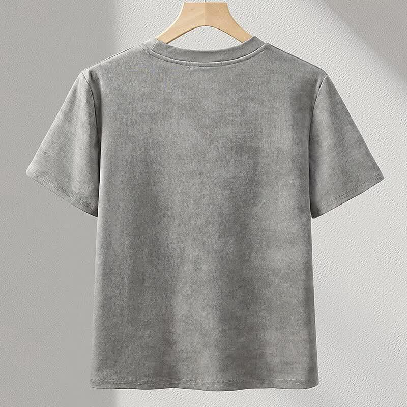Women's Retro Rhinestone Short Sleeve T-Shirt