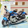 1:12 Simulation Portable Motorcycle Plastic Car Decor Off-Road Vehicle Collection Office Model Toy Diecast Home Children Gifts