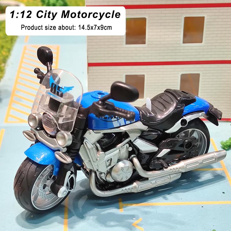 1:12 Simulation Portable Motorcycle Plastic Car Decor Off-Road Vehicle Collection Office Model Toy Diecast Home Children Gifts
