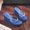 Effen Kleur Hoge Hak Plateau Zomer Dames Schoenen Strand Slippers Skateboard Pantoffels Casual Outdoor Instappers voor Vrouwen