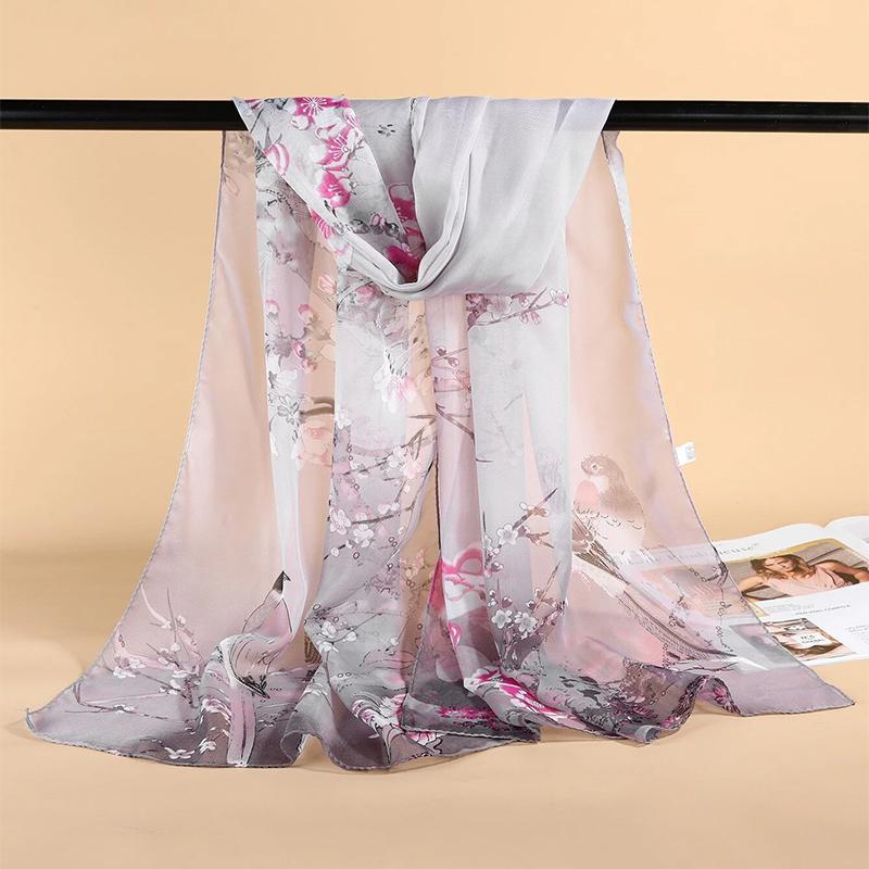 Neue Mode Sommer Damen Paisley Strandtuch Chiffon Seide Schals Stirnband Weibliches Stirnband Wickel Sonnenschutz Hijab
