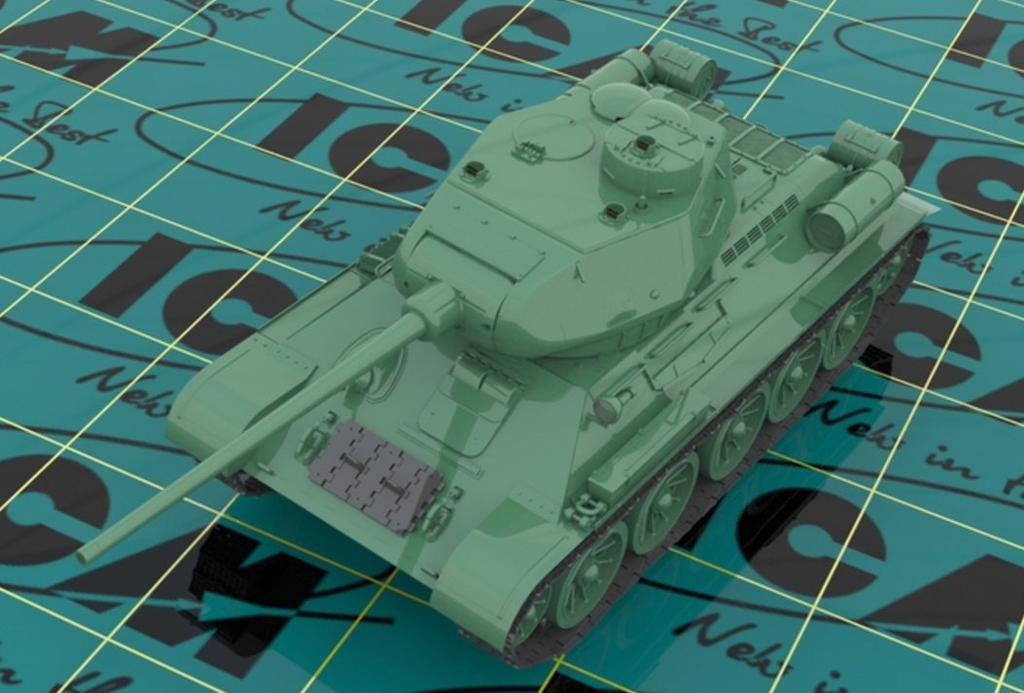 ICM Soviet Army Mounted Infantry Plastic Model 35369 1/35 T-34/85 w/Tank