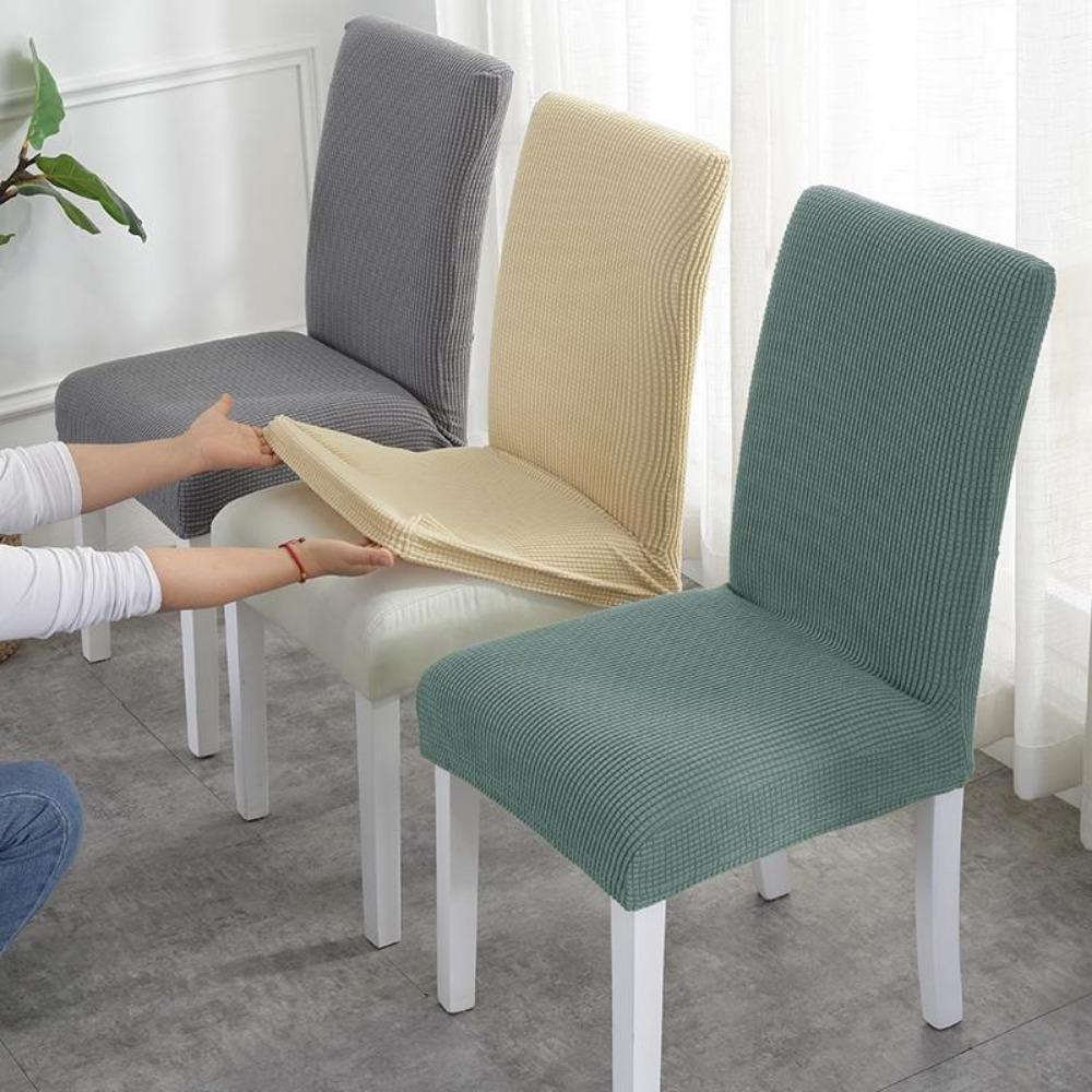 1PC Thicken Chair Cover Cushion Dining Chair Cover Universal Stool Cover Seat Cover Stretch Hotel Dining Table Chair Cover