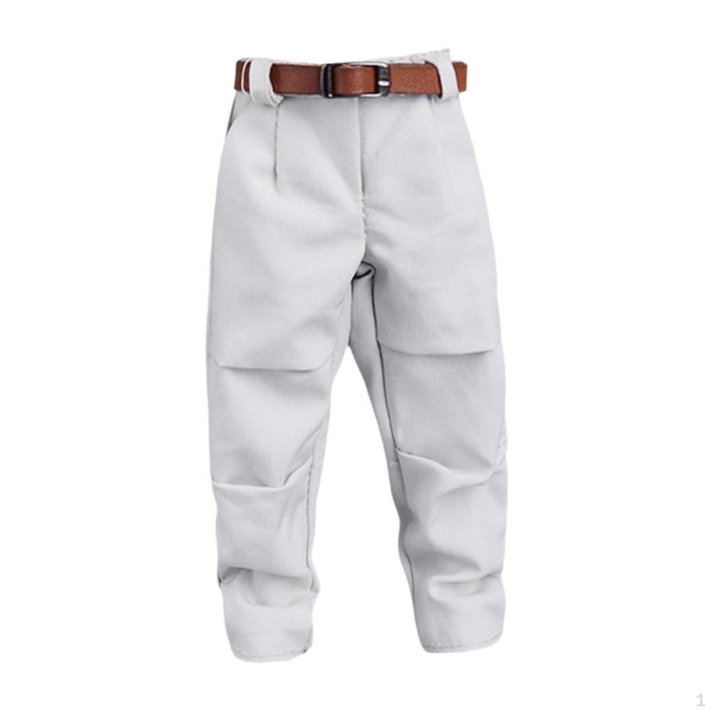 1/12 Doll Pants and Belt Action Figures Clothes Dress Up for 6 Inch Male