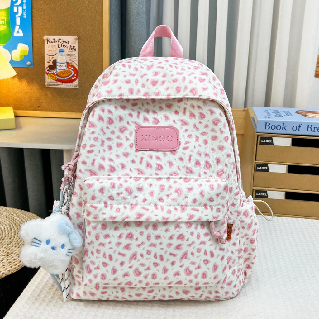 Schoolbag Fashion Versatile Student School Bag Female Junior High School Student Large Capacity Backpack Simple and Lightweight Travel Backpack