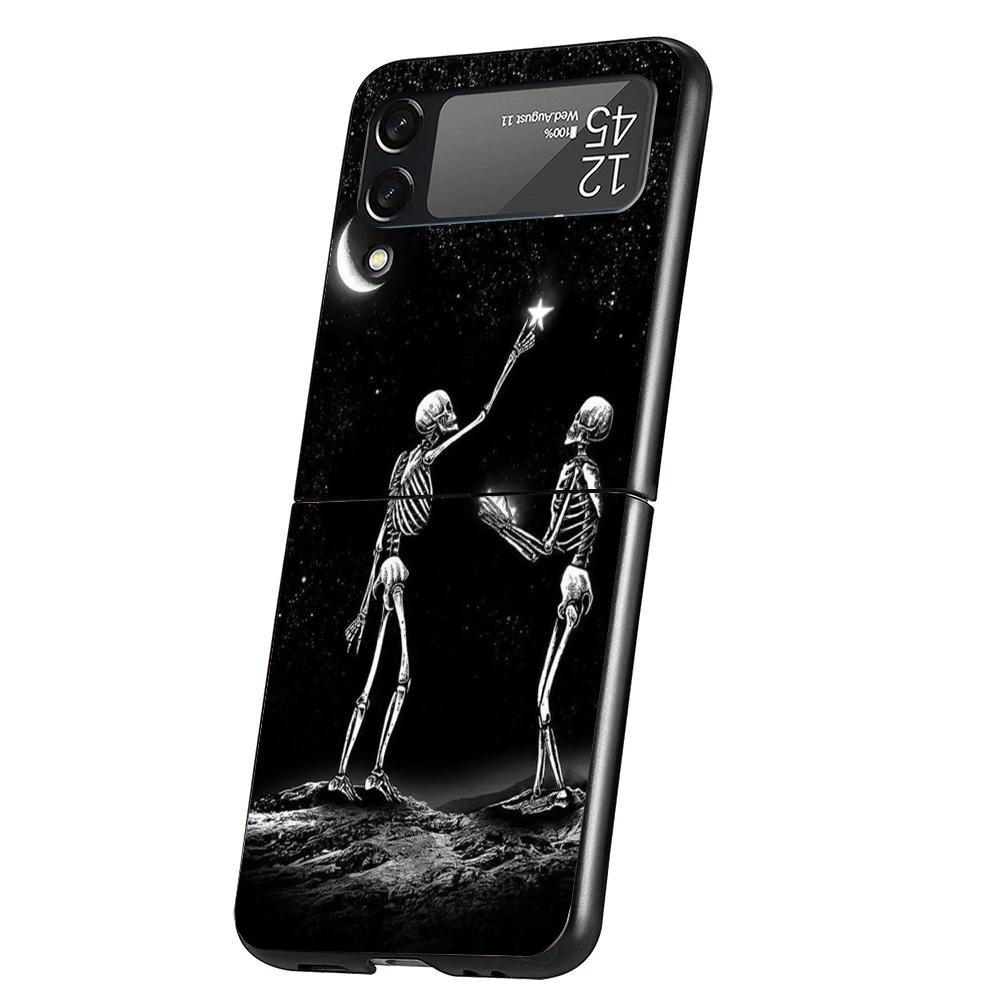 

Anatomy Skeleton Heart Lovey Kiss Cover Phone Case For Samsung Galaxy Z Flip 7 6 5 4 3 5G Flip7 Flip6 Flip5 Flip4 Flip3 Black Fu Samsung Z Flip
