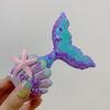 Girl Hair Clip Shine Sequins Mermaid Tail Hairpin with Cute Seashell Hair Accessories Girl Hairpin Mermaid Theme Metal Styling Clip Jewelry