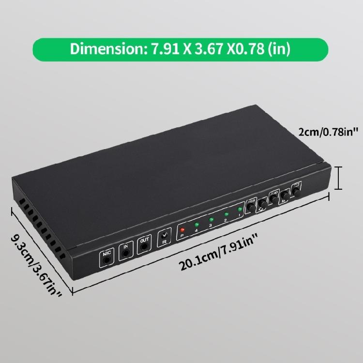 Video Four Splitter Switching 4 Sources To 1 Output With USB3.0 Capture Interfaces