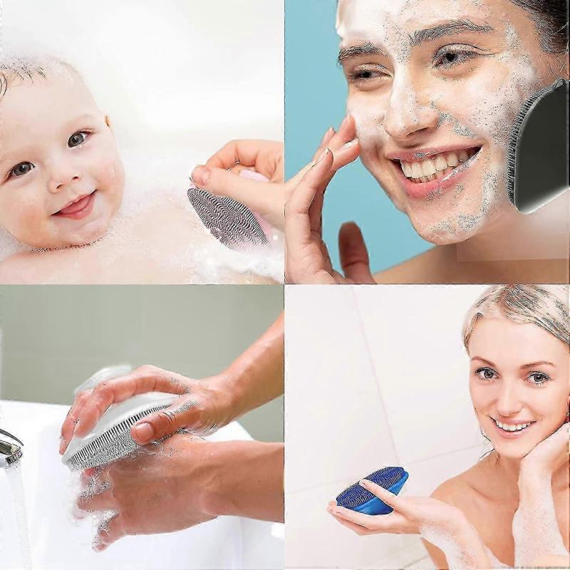 Silicone Facial Cleansing Brush, Waterproof Manual Washing Brush For Face And Cleansing (pink)