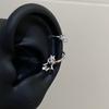 Y2K Personality Stainless Steel Zircon Star Spiral Stud Earrings for Women Hip Hop  Piercing Clip Earring Jewelry Not Allergic