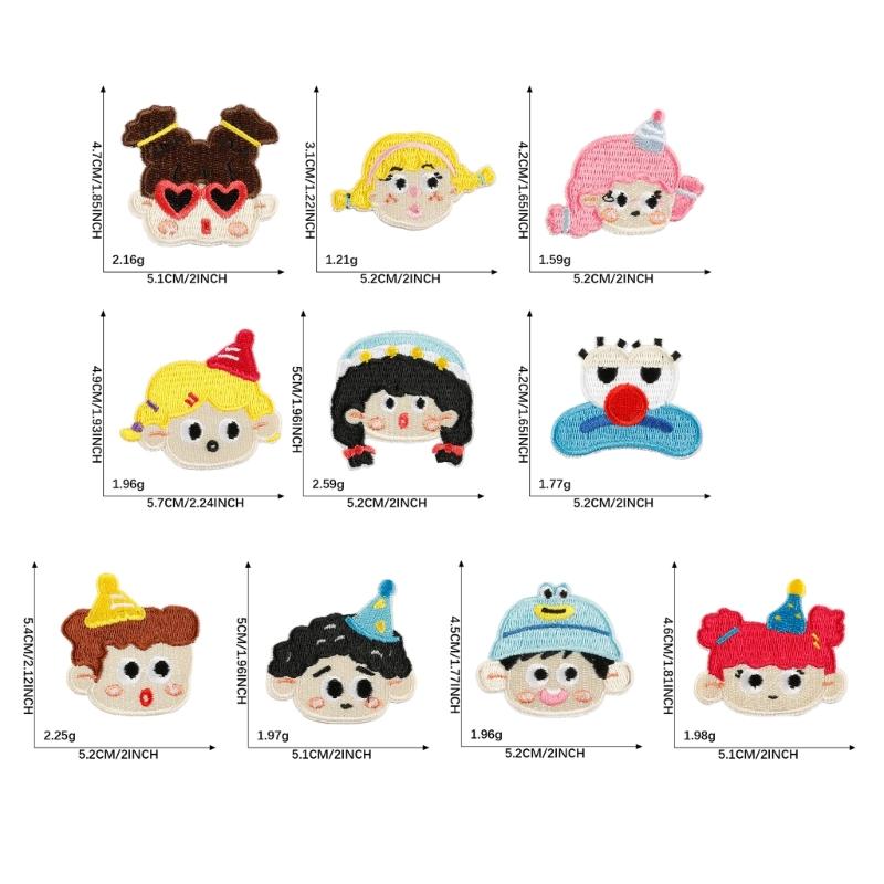 Pack Of 10 Embroidery Patches For Clothing DIY With Creative Designs No Sew Iron On Application Fabric Decors