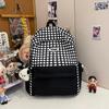 Schoolbag Japanese Small Fresh Plaid Schoolbag Junior High School Girls High Value Ins Niche Design Large Capacity Campus Backpack