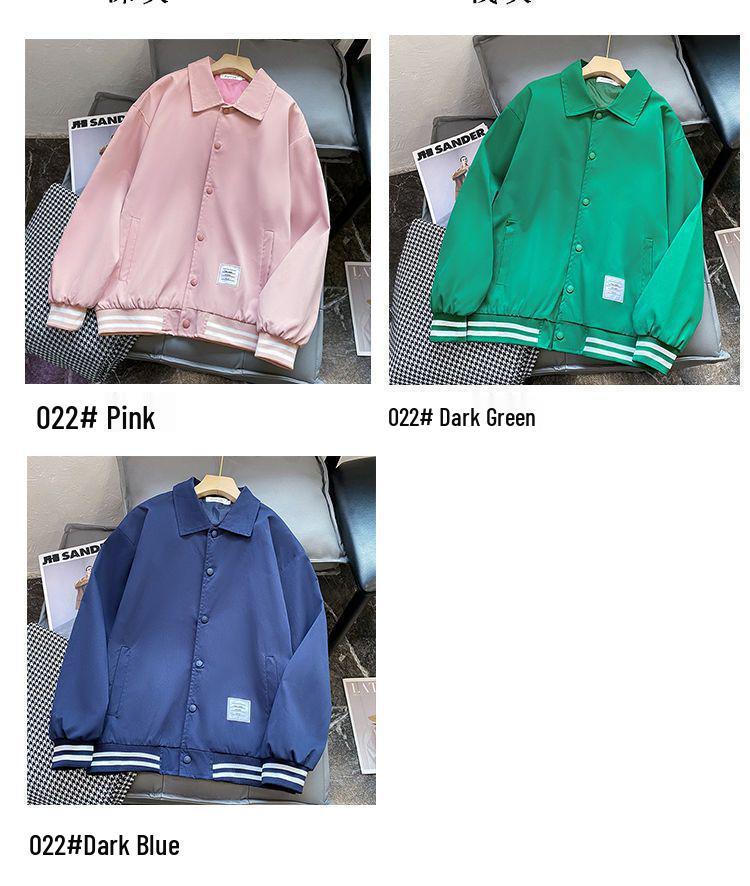 Windproof Unisex Hong Kong Style Baseball Jacket - Versatile Spring/Autumn Outerwear for Students