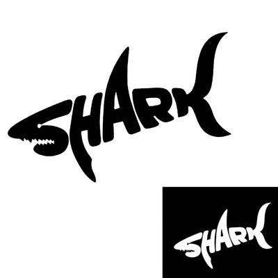 Fashion Shark Shape Letter Reflective PET Removable Sticker Decal Car Decoration