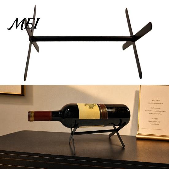 Detachable Wine Rack Metal Rack, Disassembled Single Bottle Holder for Stable with Screws Tabletop, DIY Assembly Display Stand, Housewarming Gift