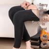 Women's Extra Long Plush Thigh High Socks - Warm Fleece-Lined, Non-Slip Over-the-Knee Leg Warmers for Autumn and Winter.