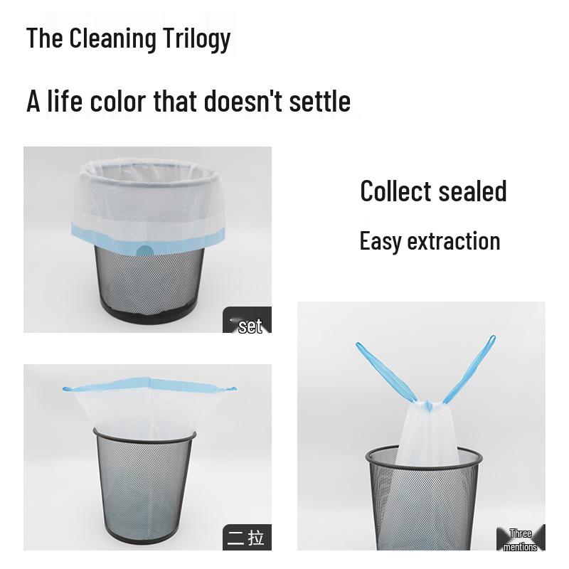 Fute Extra-Thick Drawstring Garbage Bags - 105 Bags for Household, Kitchen, Bathroom, and Living Room