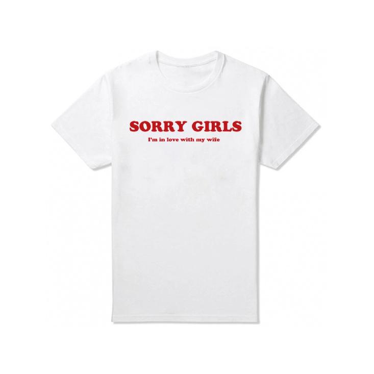 Funny Sorry I'M In Love With My Wife T Shirts Men Cotton Humor Streetwear Tee Shirt Short Sleeve Unisex Loose Clothing