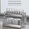 Double Layer Stainless Steel Kitchen Dish Drying Rack