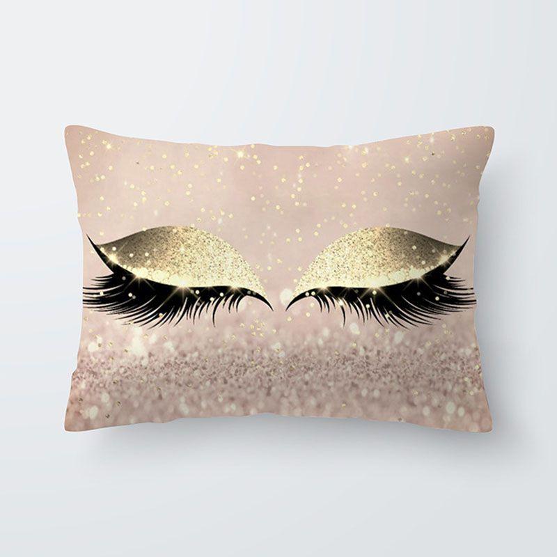 Elegantly Designed Eyelash Pattern Pillow Cover For Stylish Sofa And Seat