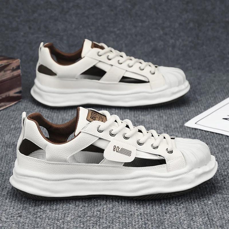 2025 Spring and Summer New Versatile and Trendy Male and Female Dissolution Shoes Thick Soled Height Increasing Board Shoes