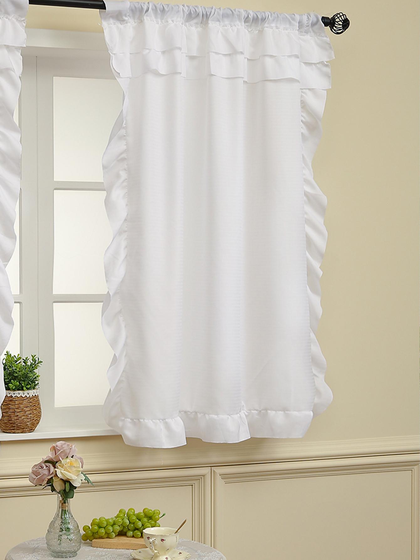 

Белая штора для гостиной, спальни, оконный декор, свадебная вечеринка, праздничное украшение, штора 100x130cm 1PC&Fixed Pleat белый