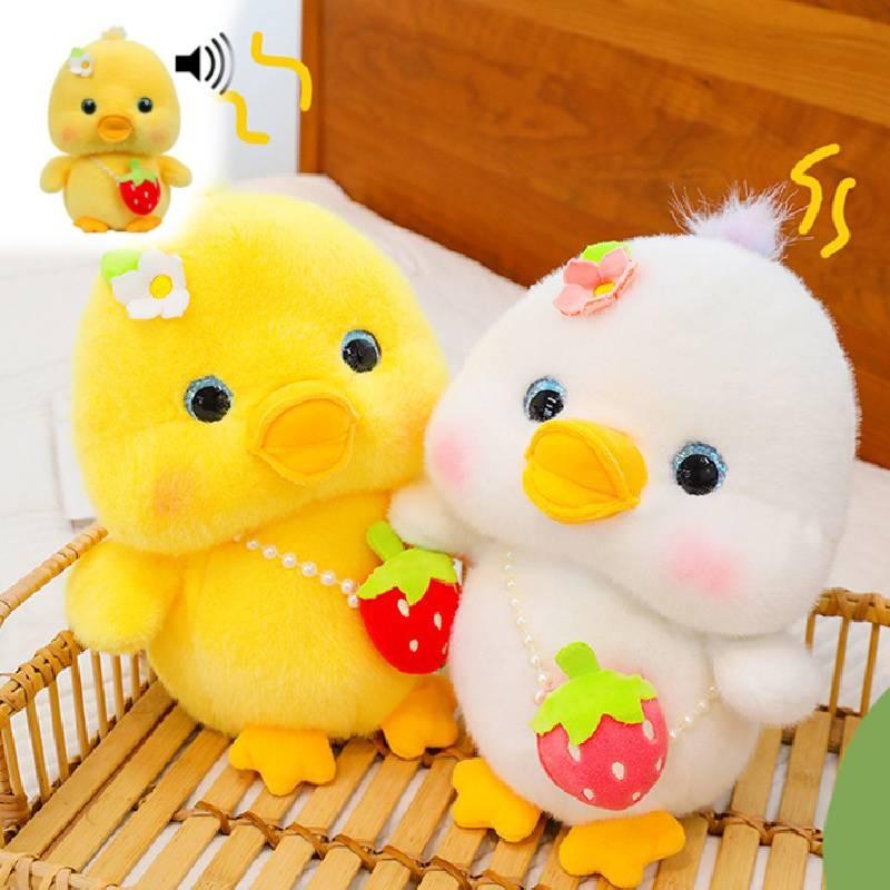 Adorable Plush Duck Toy With Sound Features Perfect For Birthdays And Gifts