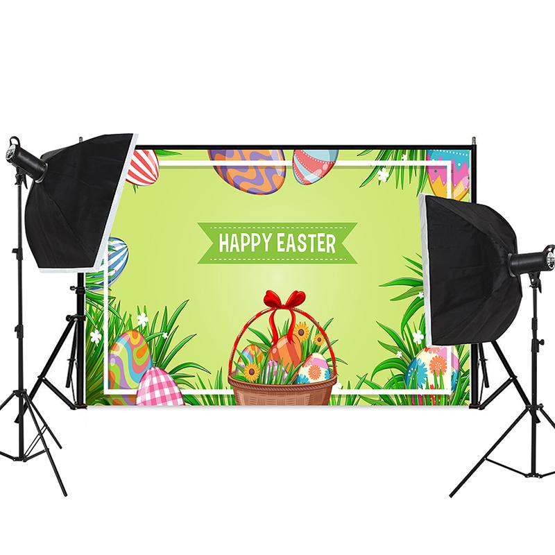 Easter Theme Background Cloth Egg Bunny Backdrop Photography Photographic Party Decor Background Photo Studio