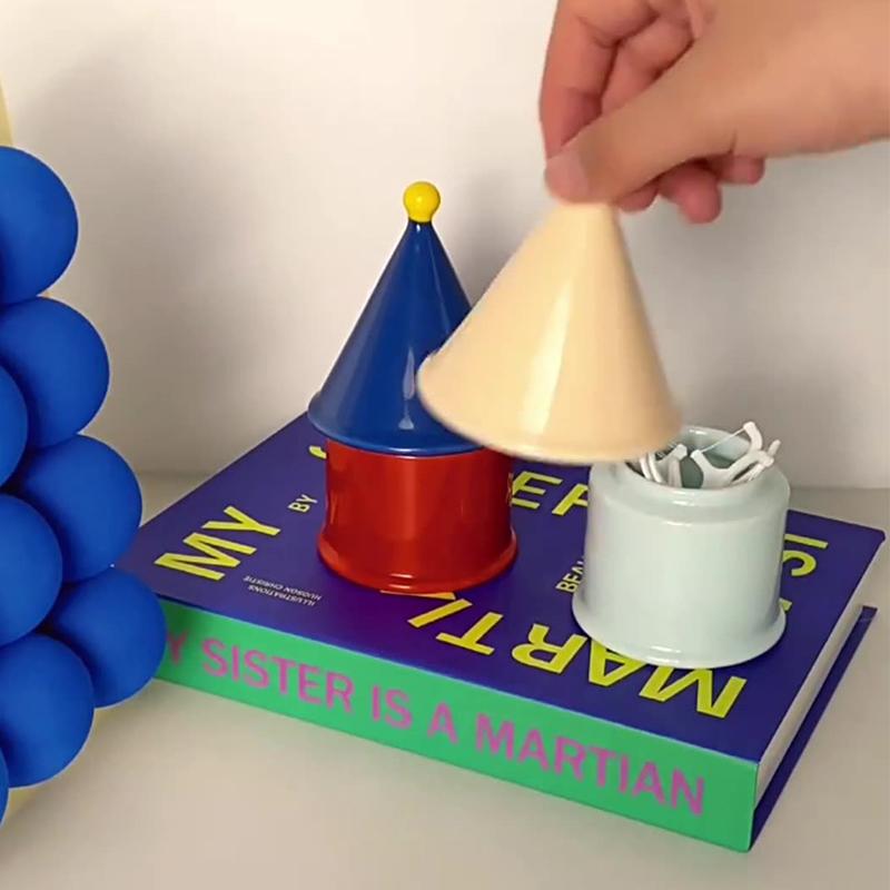 Modern Ceramic Dopamine Toothpick Holder - Creative Home Decor Box for Joyful Spaces & Mini Accessories