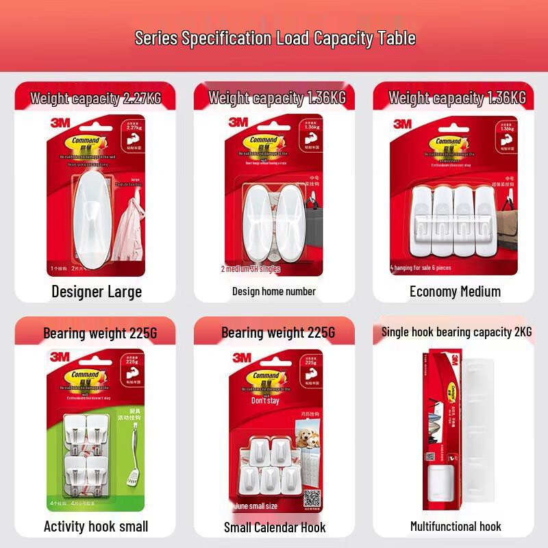 Gaoman Reusable No-Drill Adhesive Hooks