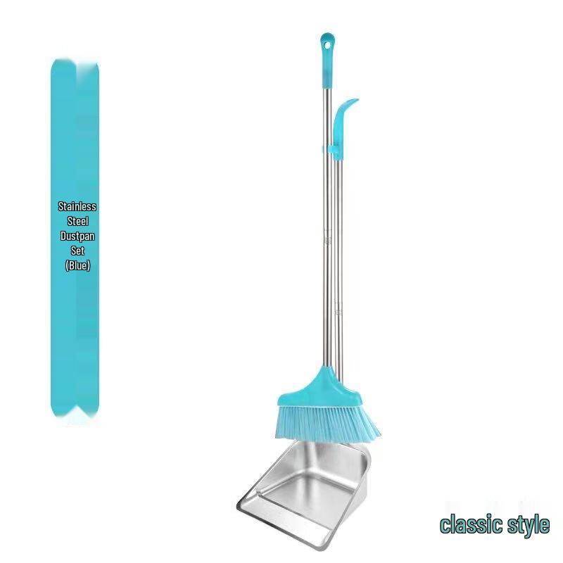 Gureide Stainless Steel Dustpan and Broom Set