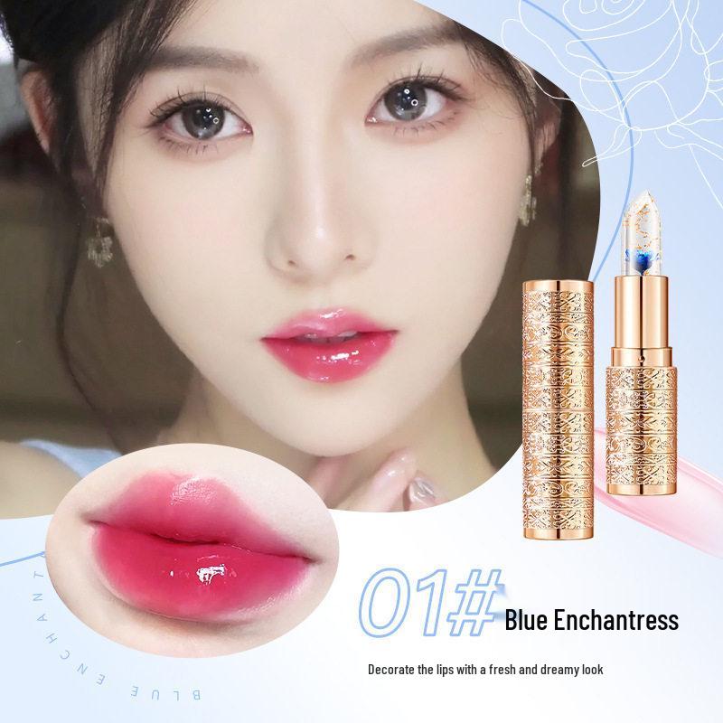 

La Riché Color-Changing Flower Jelly Lipstick with Gold Foil - Temperature-Sensitive, Non-Stick, Non-Fade.