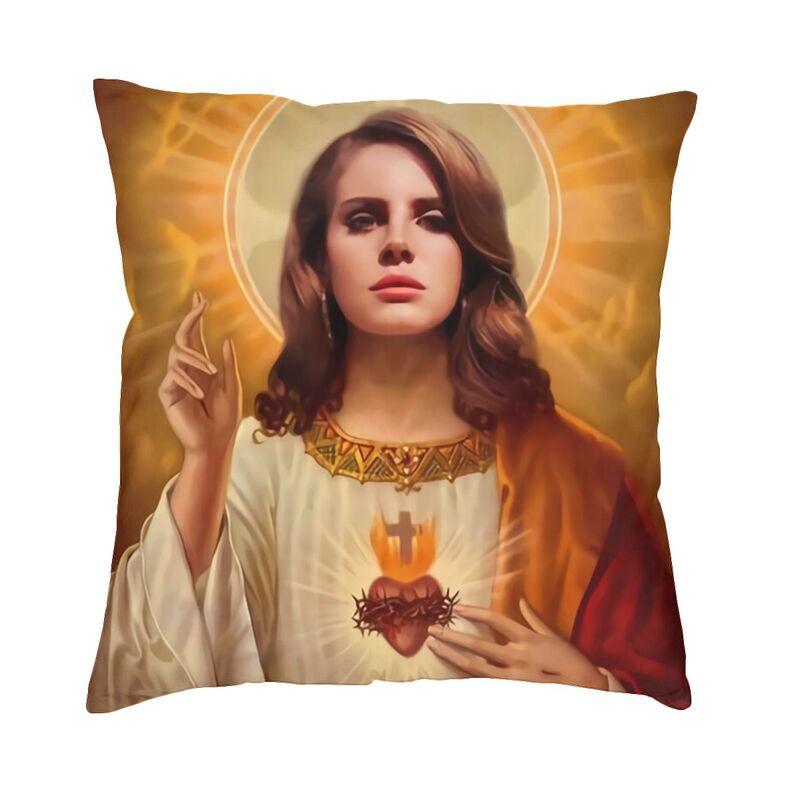 Fashion Jesus Lana Del Rey Cushion Cover 45X45 Velvet Throw Pillow Case For Sofa Car Square Pillowcase Bedroom Decoration