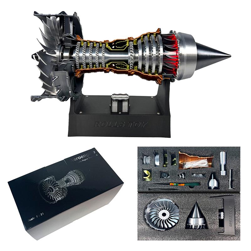 Tr900 Aircraft Turbofan Engine Electric Simulation Jet Turbojet Engine Assembly Diy Model Kit Toy Ornaments Gift