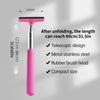 1Pcs Stainless Steel Telescopic Car Rearview Mirror Wiper With Retractable Layered Brush Head Handheld Window Cleaning Tool