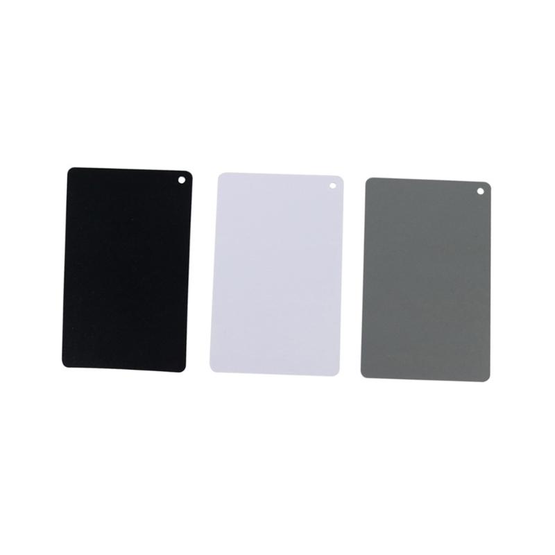 3 In 1 Pocket Size Digital Balance Cards Gray Card With Neck Strap For Digital Photography Exposure Color Correction