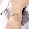 925 Silver Safety Chain Star Moon Zirconium Charms Beads DIY Jewelry Gift for Fashion Bracelet