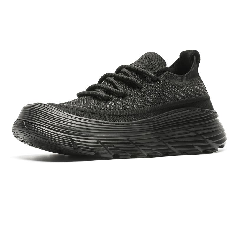 

Модная мужская повседневная и модная спортивная обувь, универсальная, для отдыха на природе, мужская, молодежная, для взрослых, спортивная, на толстой подошве, увеличивающая рост, обувь, новая 44 чёрный